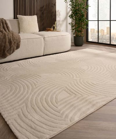 Scandinavisch vloerkleed - Serene Myra crème 80x150