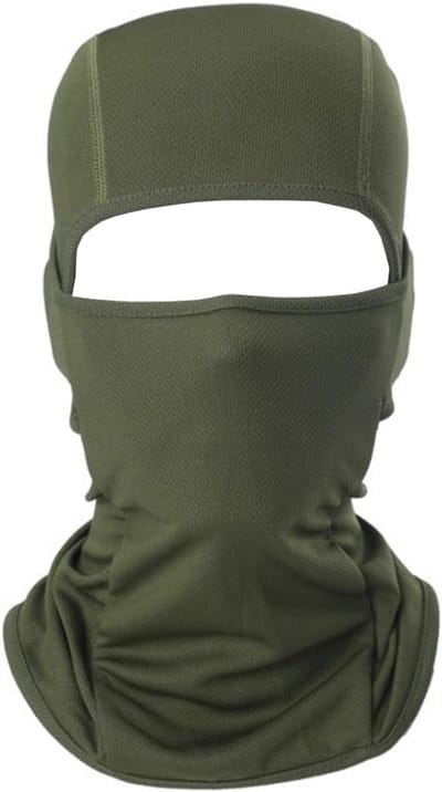 2 stuks Balaklava gezichtsmasker, zacht en ademend, multifunctioneel, winddicht, geschikt voor motoren, fietsen, tactische bivakmutsen, elastische skivizieren, mutsen, hoofddeksels, helmvoeringen, universeel ontwerp（zwart，groen）