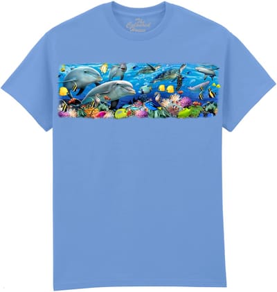 Dolfijnen Schildpad Vissen Undersea Panorama The Coloured House T-shirt M