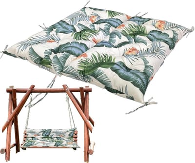 Schommelkussen Vervanging - Tuinkussen Bankkussen - Buiten Ontspannen - 10cm Dikke Vulling - 100x100cm - Hawaïaanse Stijl
