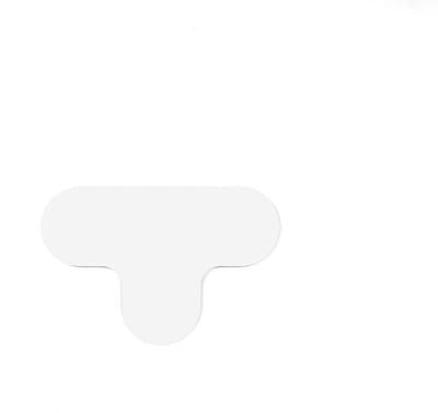 T-stuk Rood 290 x 190 mm - vloersticker met vlakke toplaag