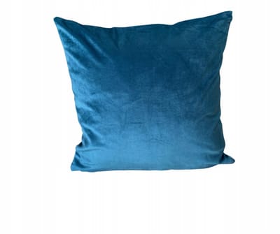 Decoratieve Kussenhoes 40x40cm Blauw Velours met Rits