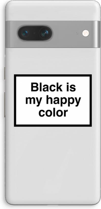 Case Company® - Hoesje geschikt voor Google Pixel 7 hoesje - Black is my happy color - Soft Cover Telefoonhoesje - Bescherming aan alle Kanten en Schermrand