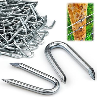 180 Stuks Kleine Tuinhekje Klemmen - U Haak Nagels en Gegalvaniseerde Klemmen voor Bloemstukken en Tuinprojecten