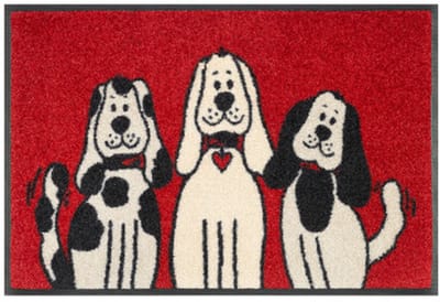 Kleen-Tex Wash+Dry Design Wasbare Deurmat - Three Dogs - 40 x 60 cm