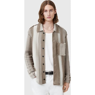AllSaints Truck Cardigan Plaster Taupe Taglia: L | Giacche Outlet | Uomo | Nero