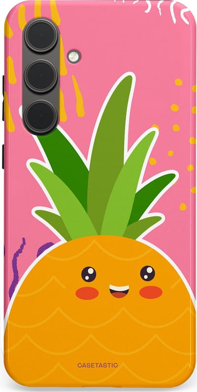 Casetastic Hoesje Geschikt voor Samsung S24 Plus - Stijlvolle Beschermende Duo-layer Case - Zoete Ananasdroom
