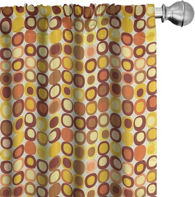 ABAKUHAUS – Midden twintigste-eeuwse stijl – 2x gordijnen 75x175 microvezel
