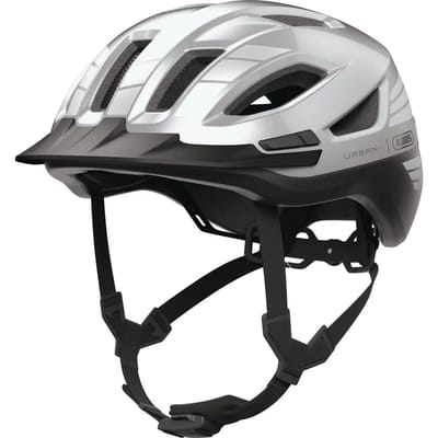 Fietshelm ABUS URBAN-I 4.0 ACE signal silver XL - 60-64 cm - zilver - Geschikt voor gebruik op elektrische fietsen - stadsfietsen - 320 g