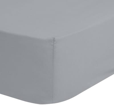 Good Morning hoeslaken effen kleur - 1 persoons 90x220 cm - Zilver - 100% Katoen jersey