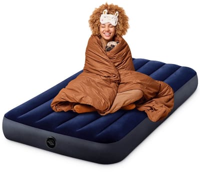 Intex Classic Dura-Beam luchtbed | Eenpersoons | 191 x 99 x 25 cm | Inclusief handpomp + reparatiekit