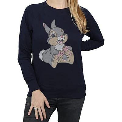 Disney Dames/Dames Klassiek Thumper Katoenen Sweatshirt (Marineblauw)