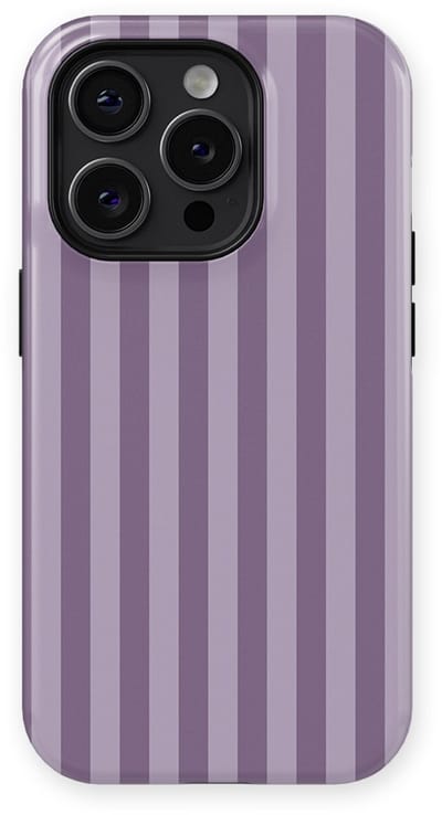 DripCase Gestreept Hoesje geschikt voor iPhone 14 Pro | Backcover met Mag | Stripes Motief | Trendy Case geschikt voor iPhone 14 Pro met Strepen Lavender Beam