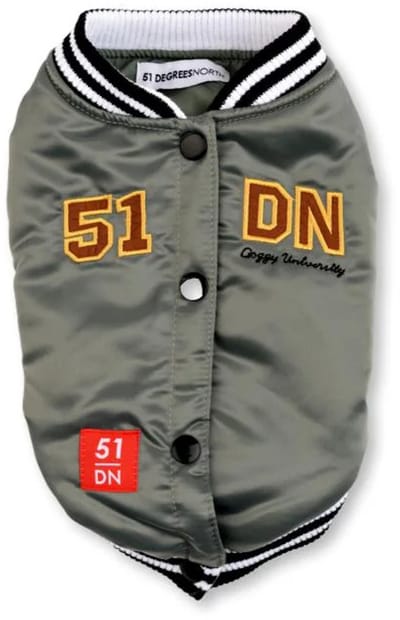 Hondenjas college jacket van 51 Degrees North 24cm grijsgroen