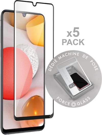 Force Case, Screenprotector geschikt voor Samsung Galaxy A42 5G - [5 Stuks] Tempered Glass 2.5D, Transparant