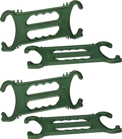 4x stuks kerstverlichting opruimen/oprollen haspels/kersthaspels groen - Lichtsnoeren oprollen haspel