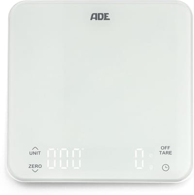 ADE - Digitale Keukenweegschaal met Timer - KE 2100 - Wit - 5kg-1g