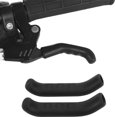Handrem hoesjes - siliconen hulzen - Remhendeldeksels - Beschermhoes voor Fietsremhendel - Fietsaccessoires - Anti-Slip en Waterdicht - voor remmen, handgrepen voor mountainbike, straat - Zwart (1 Paar)