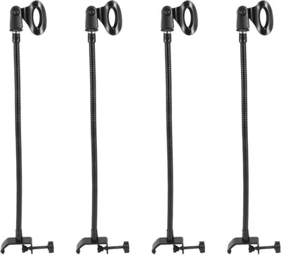 Microfoon Stand - Zwanenhals Houder - Opnemen Muziek - Flexibele Plaatsing - 4 Stuks - Zwart
