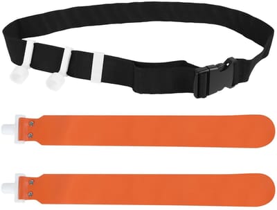 Dailygoods- Voetbalkit Duurzaam - Vlaggenvoetbalriem - PVC Tailleriem - Verstelbare Powergesp - 2 Vlaggen - 120 cm Lengte - Vlaggenriem