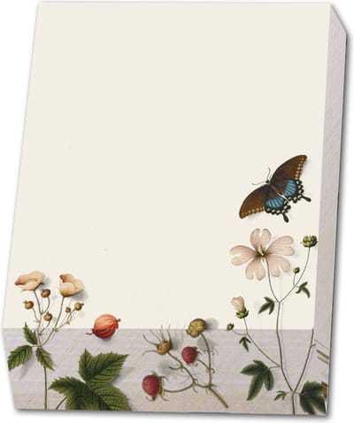 Bekking & Blitz - Memoblok - Memo blocnote - Notitieblok - Kunst - Botanisch - Bloemen - Vlinder - Collage from several artworks - Joseph Jakob von Plenck - The Fitzwilliam MuseumI - Uniek design