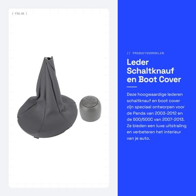 Dailygoods- Schakelpook Hoes - Pookknop - Versnellingspook Knop - Universeel - 5-Gang - Leder