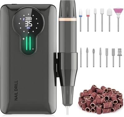 Professionele Nagelfrees - Elektrische Nagelvijl - Manicure Pedicure - 20 Uur Batterijduur - 35000 RPM - Zwart