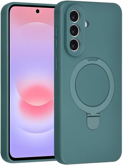 TUNIQ telefoonhoesje voor Samsung Galaxy A57 - met ringhouder - Donker Groen