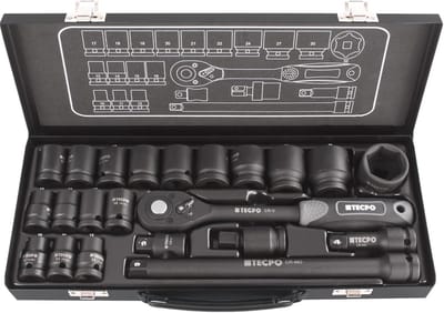 Krachtdopsleutelset 1/2 inch met Ratel, Schroefadapters en Verlengstukken