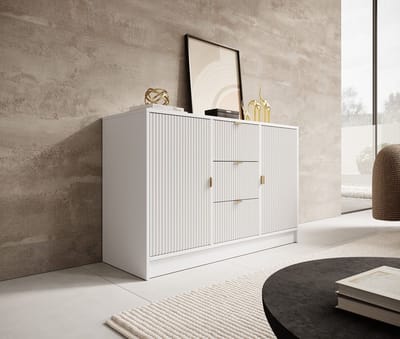 Meubella - Dressoir Tavares - Wit - 118 cm