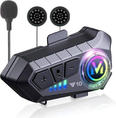 Motorhelm Headset - Bluetooth - Intercom - Waterdicht - Geschikt voor alle motorhelmen