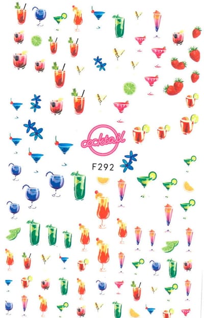 Allepaznokcie Miss Colour - Dunne Zelfklevende Nagelstickers - F292 - Transparante Folie