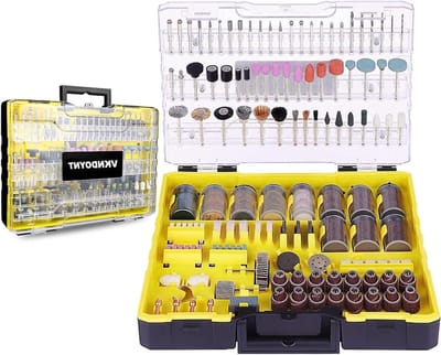 Gereedschapsaccessoireset - Dremel bits set - Klusprojecten uitvoeren - 544-delige set - 1/8 inch schacht - Geel/Zwart