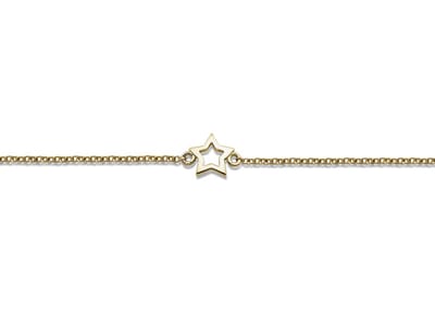 JWLS4U XB003G XoXo Armband Star zilver goudkleurig 16-19 cm