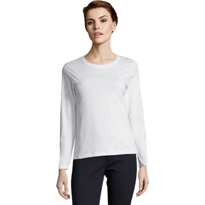 SOLS Dames/Dames Imperial T-shirt met lange mouwen (Wit)