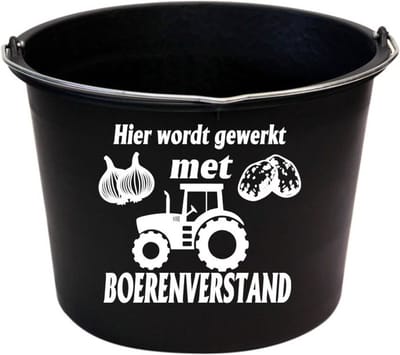 Emmer spreuk hier wordt gewerkt met boerenverstand