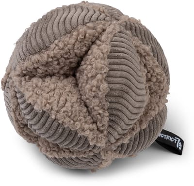 District 70 BOBBY – Snuffelbal voor Honden | Stimuleert Speurgedrag & Mentale Uitdaging – Taupe – Large Ø19 cm