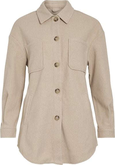 VILA - VIKIMMI SHIRT L/S JACKET - NOOS - Dames - Gewatteerde jassen