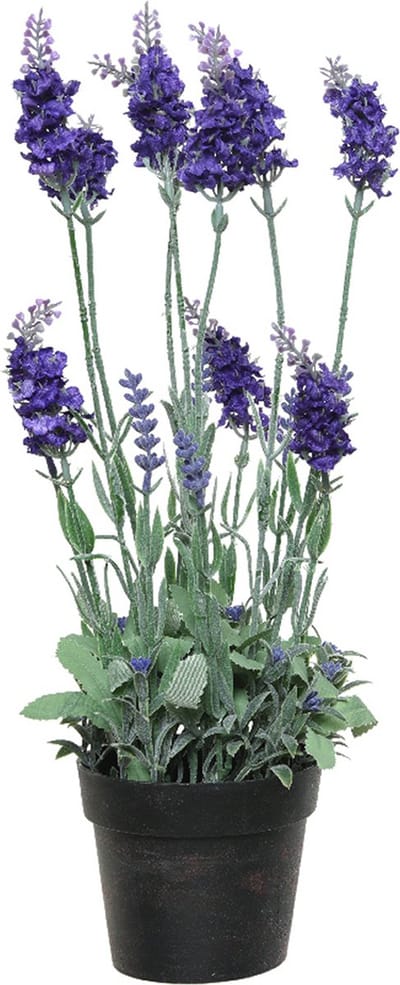 Everlands Lavendel kunstplant in pot - paars - D18 x H38 cm