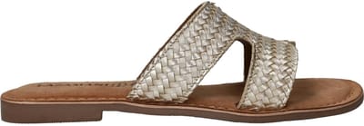 Lazamani Puck Woven Slippers - Dames - Goud - Maat:36