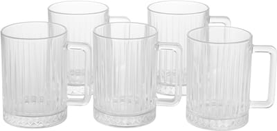 Bavary Collection Glazenset – 6-delig – Kristallen Drinkglazen met Handvat – Luxe Water- & Theeglazen – 330 ml