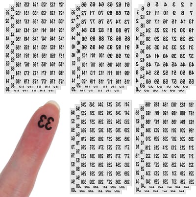 Ronde Nummer Stickers 1-300, Kleine Doorzichtige Volgorde Labels, Zelfklevende Stickers voor Opslag, Gereedschapskist, Organisatie en Classificatie