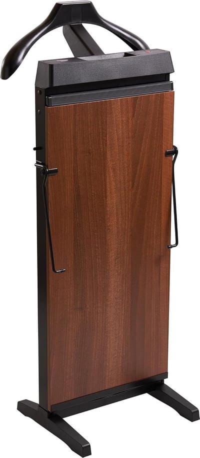 Broekpers - Kledingpers - Strakke Plooien Maken - 30 Minuten Perscyclus - 35.5 x 46.5 x 109.5 cm - Walnoot