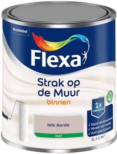 Flexa - Strak Op De Muur Binnen Mat - Iets Aarde - Mengverf - 1 L