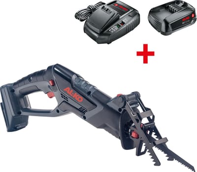 AL-KO PS 1815 kit (set met batterij en lader) - 18V Accu Reciprozaag - Compatibel met Bosch 18V