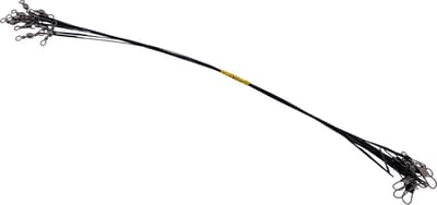 S&D | Stalen onderlijn vissen - 10 stuks - Zwart - 14kg 25cm - Hengelsport - Voor roofvissen met kunstaas