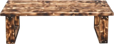 Handgemaakte Houten Tuinbank - Gebrande Steigerhout 2 zits - Lichtgewicht – Gemonteerd Geleverd - Tuinbank 120x45x38cm - Ideaal voor Twee Personen - Behandeld Met Olie (beits)