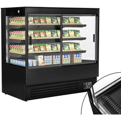 GGM Gastro Wandkühlregal - 1500mm - 493 Liter - mit 2 doppelt verglasten Schiebetüren & 3 Ablagen