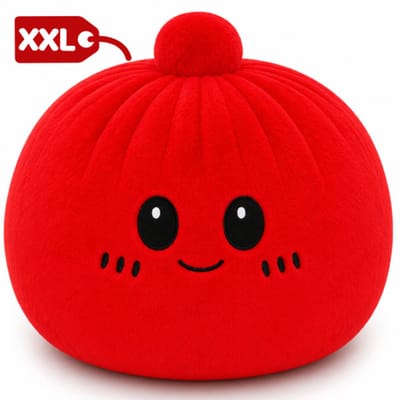 Topknuffels® Dumpling Rood Kawaii Pluche Knuffel XXL 100 cm - Extra Grote Speelgoed Knuffels voor Kinderen - Tiktok Plush Toy - Kawaii Kussen - Dumplings