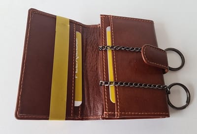Flexloop Leren Sleuteletui - Sleutelbeursje - Cognac